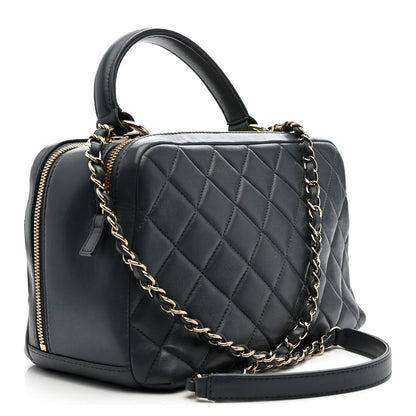 Chanel Lambskin Quilted Medium Trendy CC Bowling Bag Grey 3 of 11
