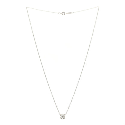 Tiffany Platinum Diamond .20ctw Flower Pendant Necklace 3 of 5