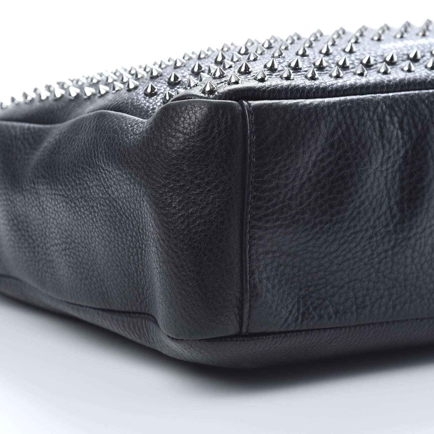 Burberry Brit Studded Calfskin Shopper Medium Black 10 of 11