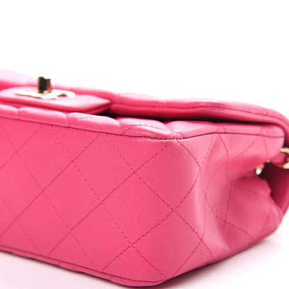 Chanel Lambskin Quilted Mini Rectangular Flap Pink 8 of 10