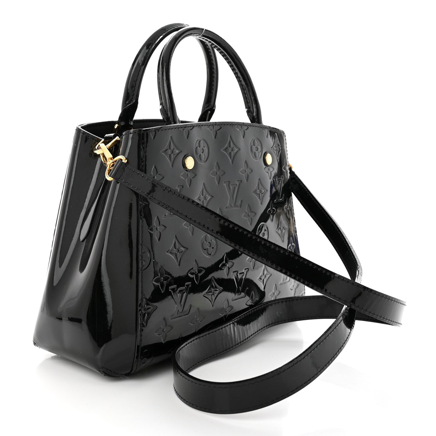 Louis Vuitton Vernis Montaigne BB Black 3 of 13