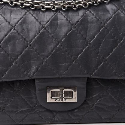 Chanel Aged Calfskin Quilted 50th Anniversary 2.55 Reissue 225 Flap Gris 9 of 9