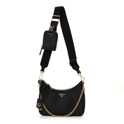 Prada Saffiano Lux Re-Edition 2005 Shoulder Bag Black 1 of 13