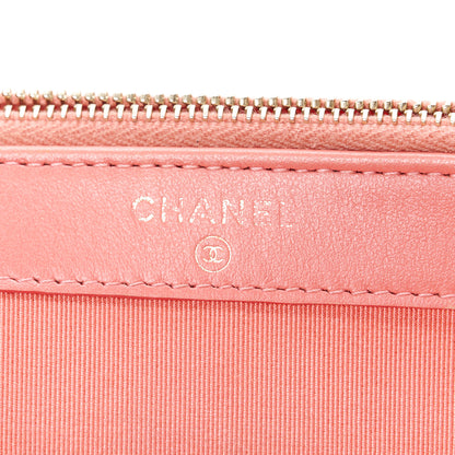 Chanel Iridescent Caviar Quilted Small Clutch With Chain Pink 8 of 13