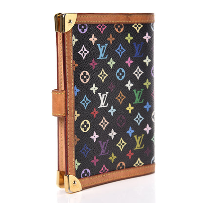 Louis Vuitton Monogram Multicolor Small Ring Agenda Cover Black 3 of 13