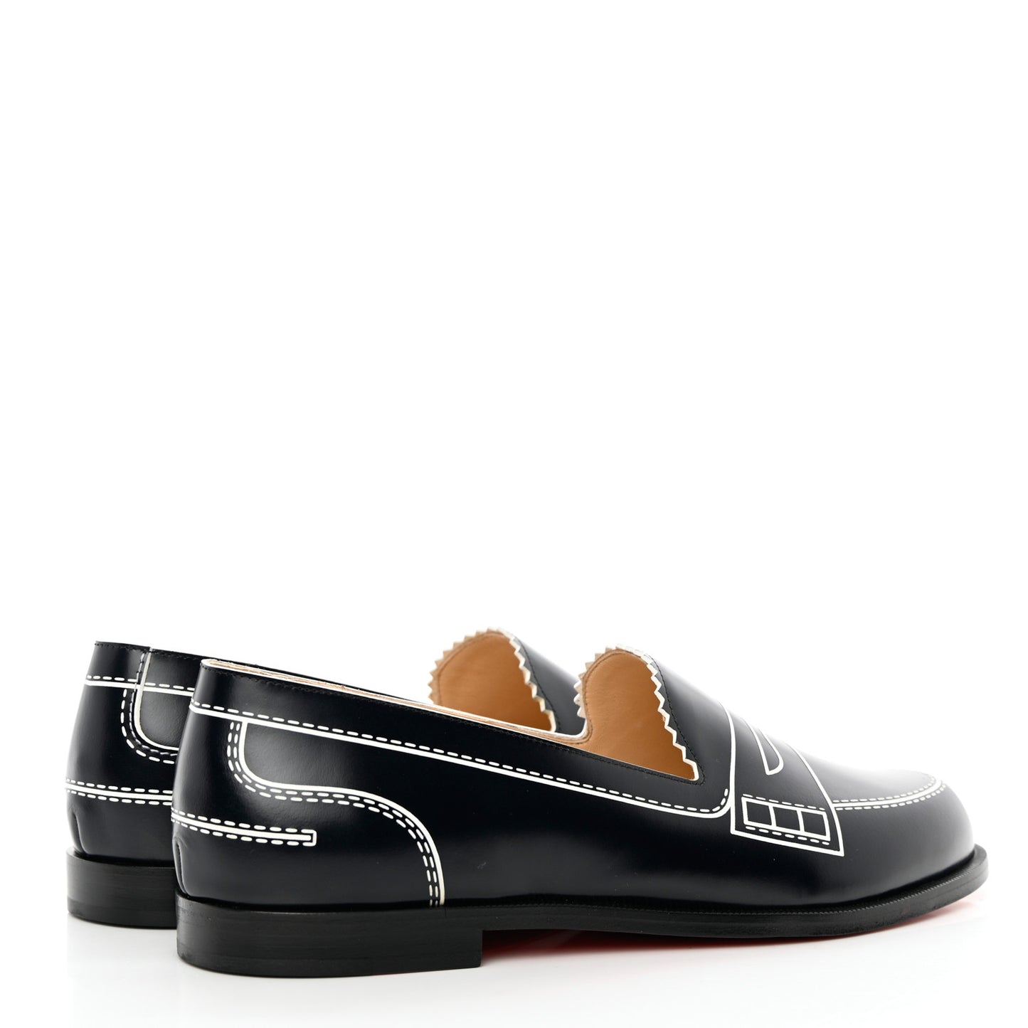 Calfskin Women Mocalaureat Tromp L'oeil Loafers 36 Navy