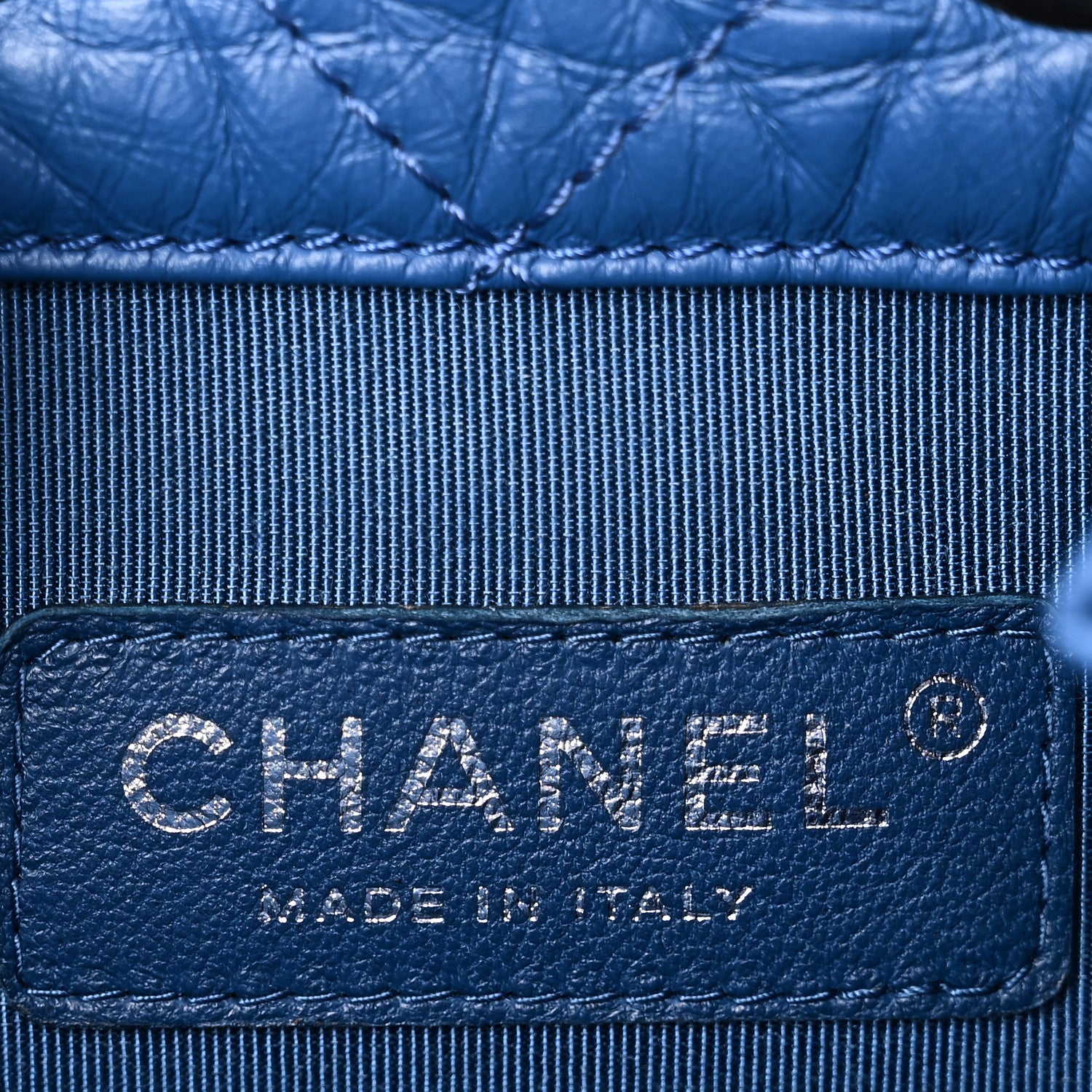 Chanel Aged Calfskin Quilted Small Gabrielle Backpack Blue 6 of 10