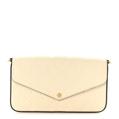 Louis Vuitton Empreinte Pochette Felicie Chain Wallet Cream 1 of 6