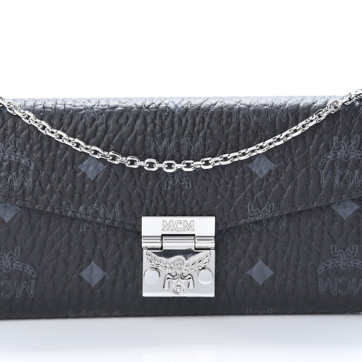 Visetos Large Patricia Wallet On Chain Black