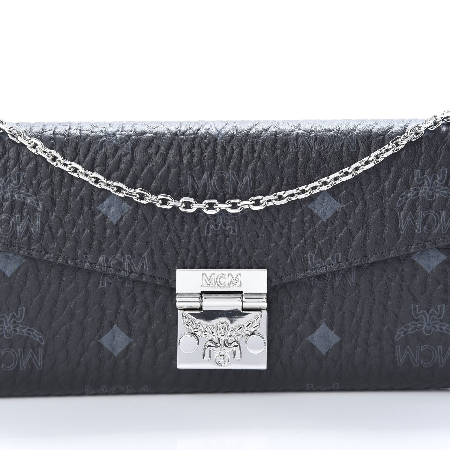 MCM Visetos Large Patricia Wallet On Chain Black 7 of 10