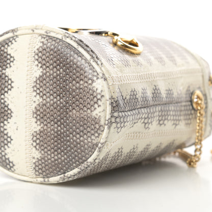 Gucci Snakeskin Mini Zumi Bucket Bag Grey 10 of 11