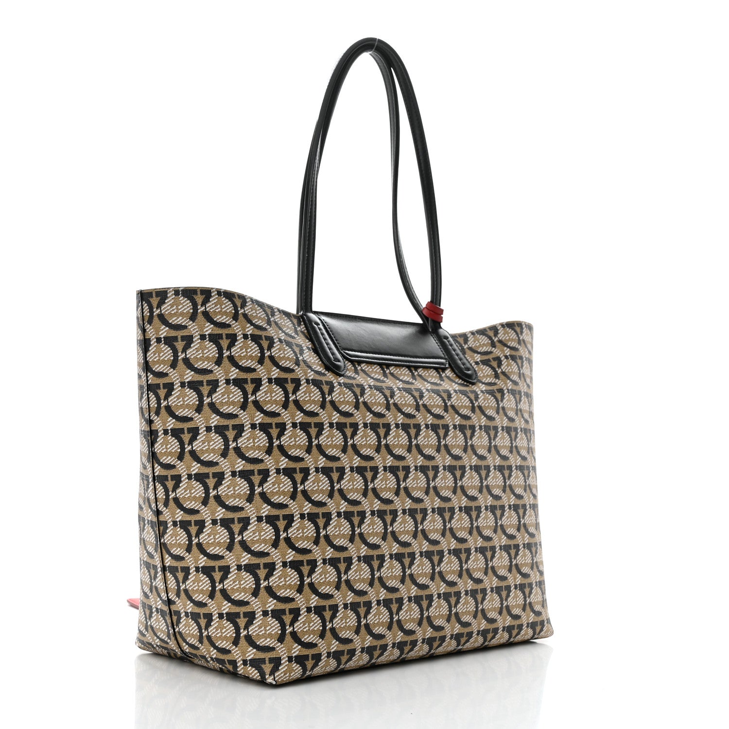 Salvatore Ferragamo Canvas Calfskin Gancini Bag Black 3 of 12
