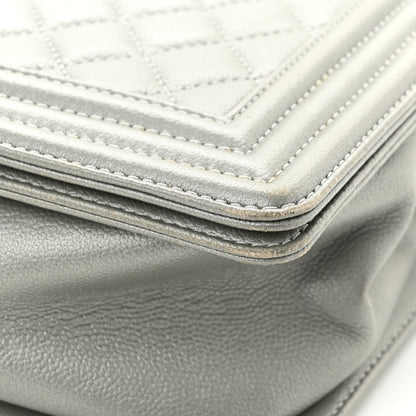 Chanel Caviar Quilted Medium Boy Flap Light Grey 12 of 12