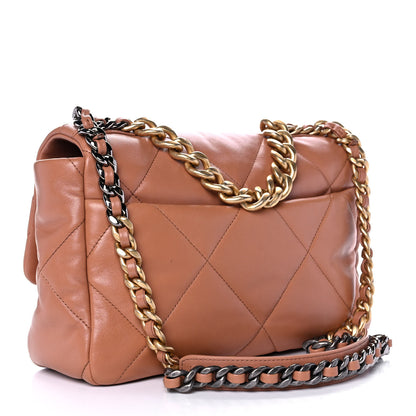 Chanel Lambskin Quilted Large Chanel 19 Flap Brown 2 of 10