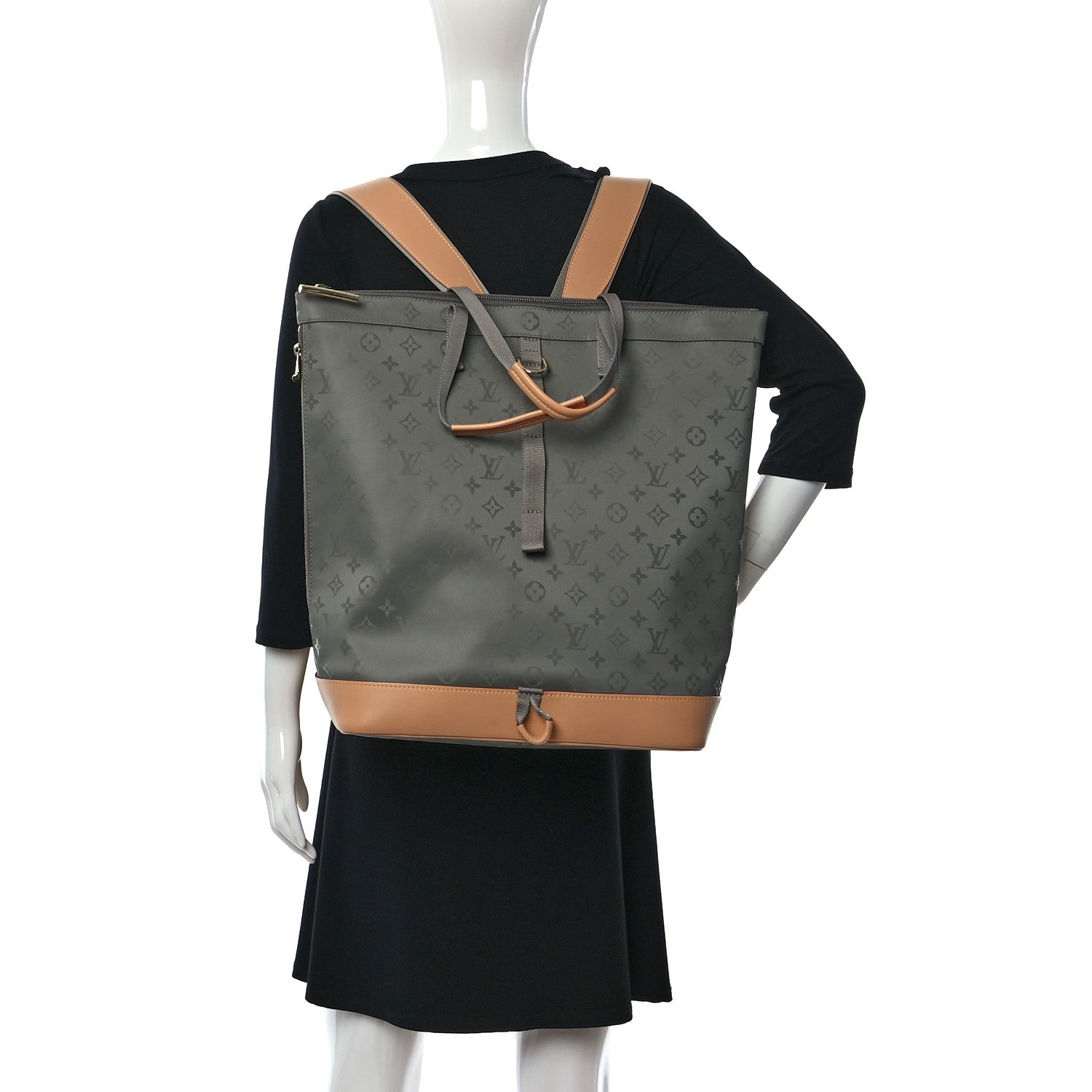 Louis Vuitton Monogram Titanium Backpack Tote 2 of 10