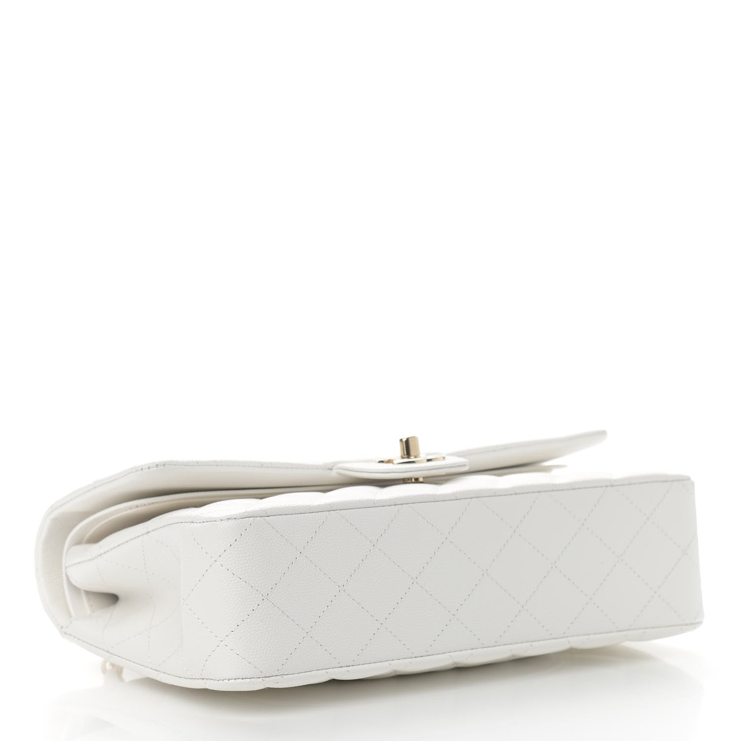 Chanel Caviar Quilted Medium Double Flap White 4 of 11