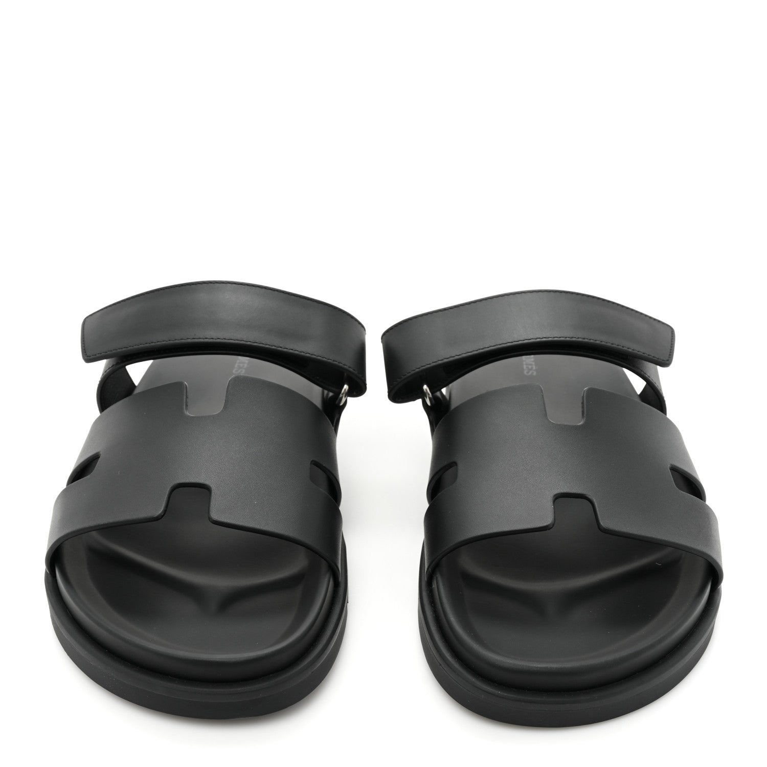 Hermes Calfskin Womens Chypre Sandals 41 Black 2 of 9