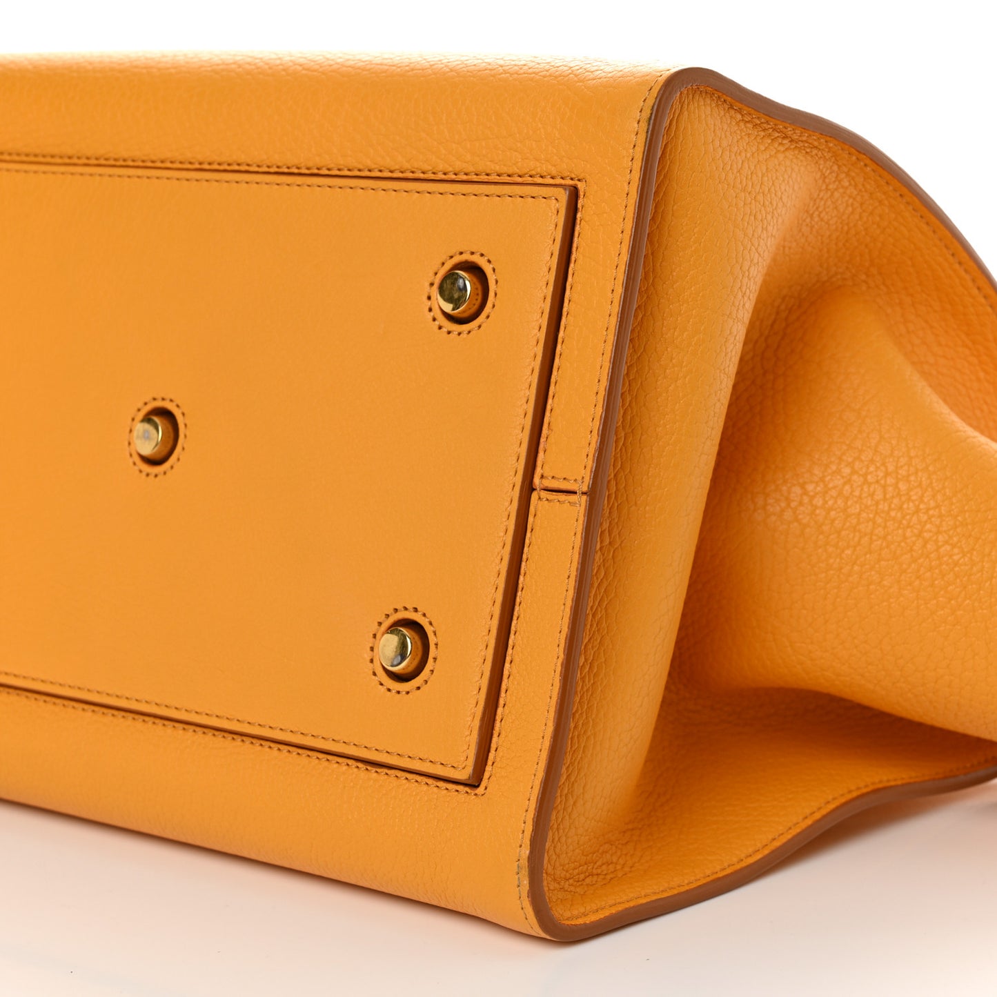 Calfskin Large Tie Knot Tote Saffron