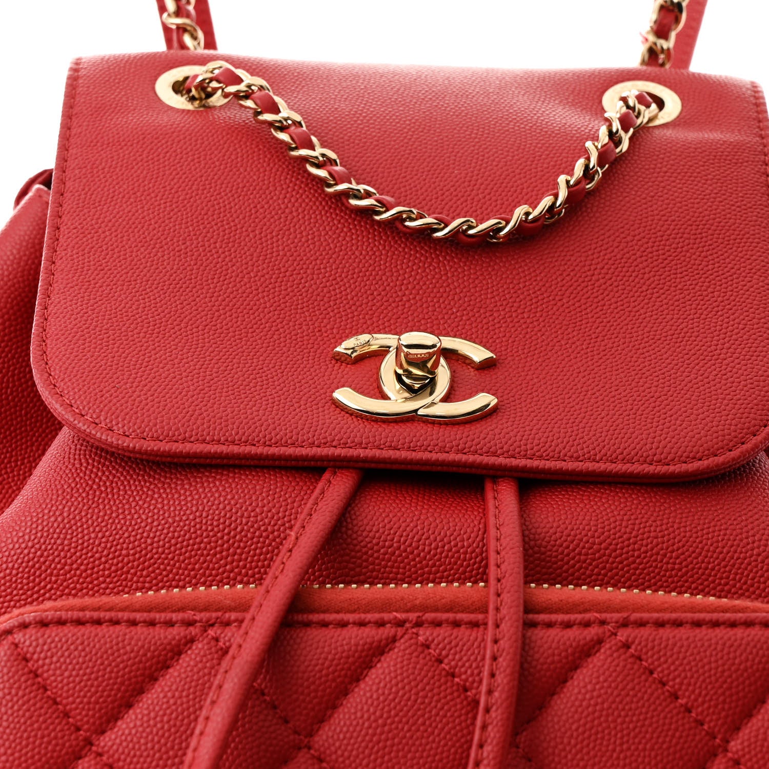 Chanel Caviar Quilted Business Affinity Backpack Red 8 of 10