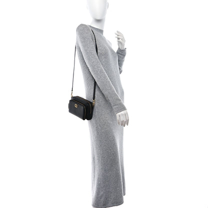Christian Dior Grained Calfskin Caro Double Pouch Black 2 of 7