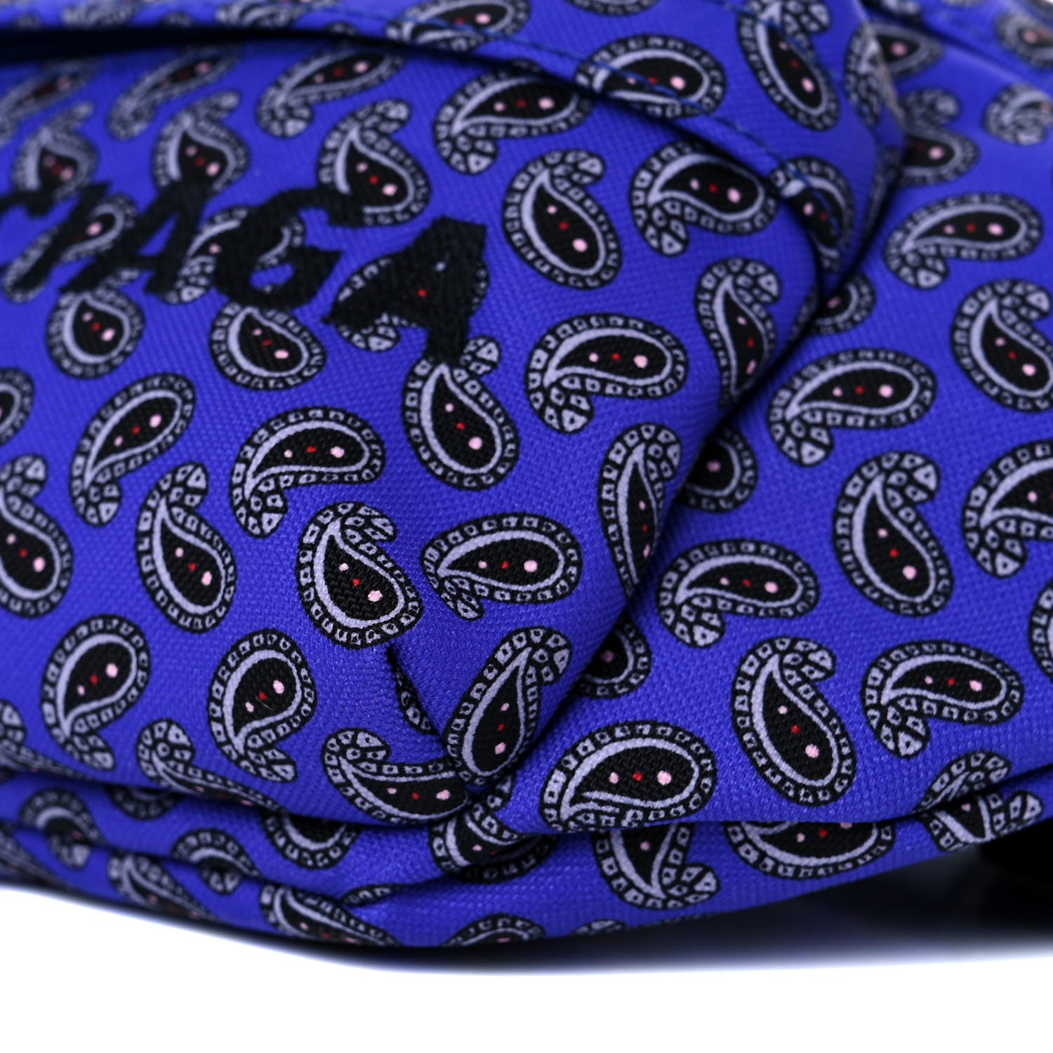 Balenciaga Sport Nylon Logo Paisley Print Wheel Belt Bag Navy Black 9 of 9