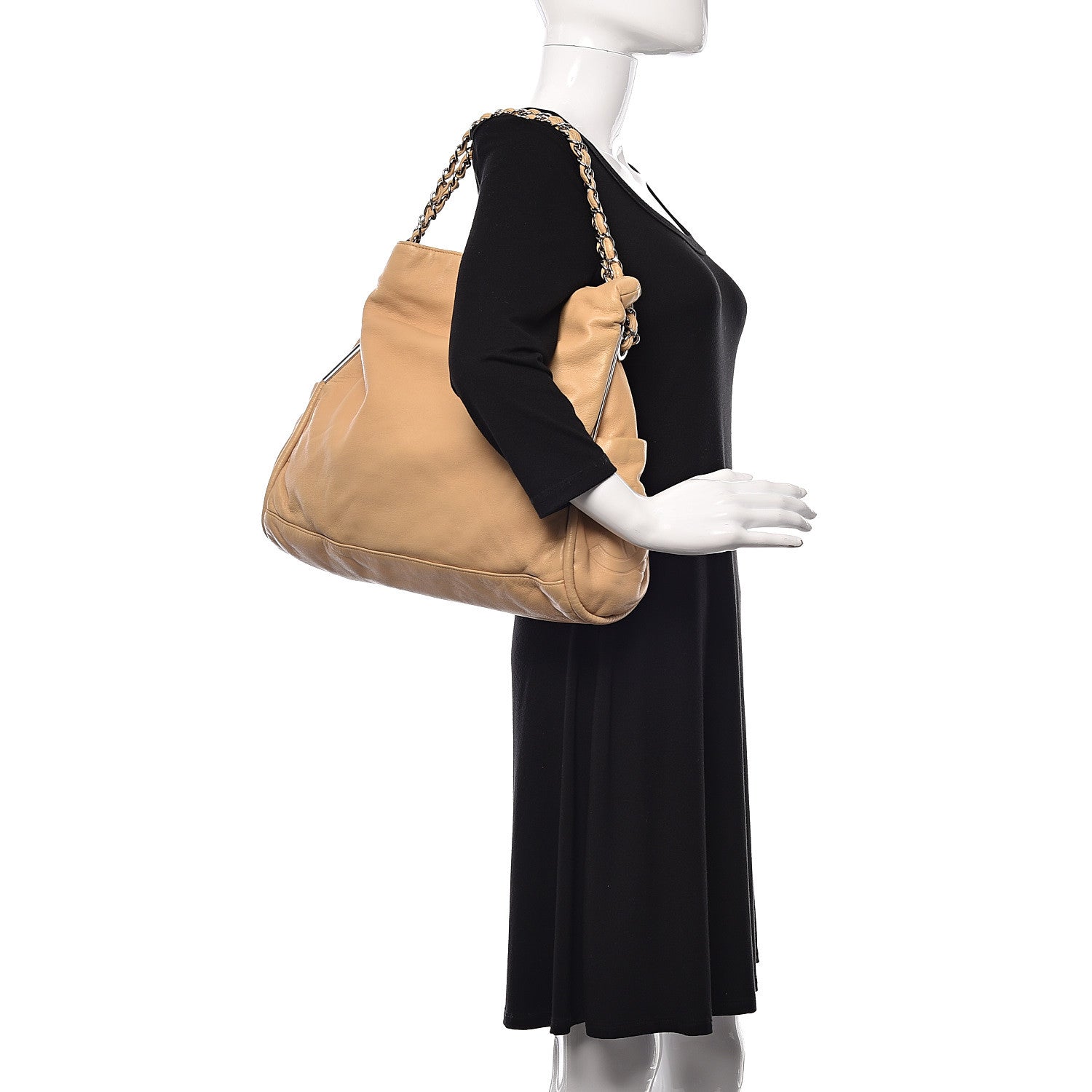 Chanel Lambskin Large Ultimate Soft Tote Beige 2 of 17