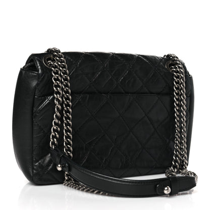 Chanel Aged Calfskin Quilted CC Square Flap Black 3 of 9
