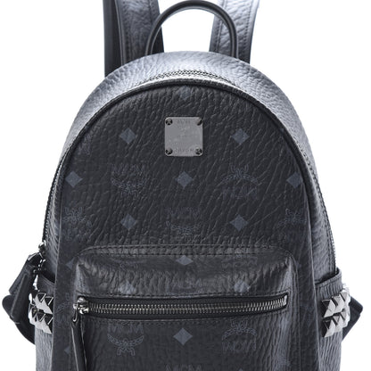 MCM Visetos Side Stud Mini Stark Backpack Black 7 of 9