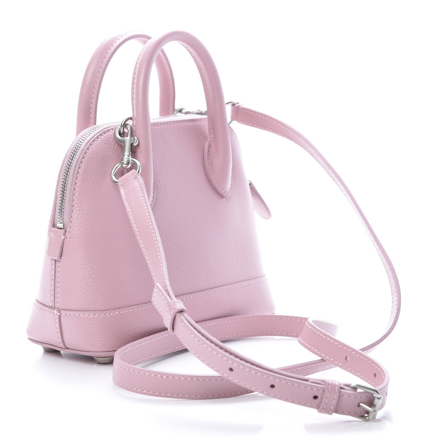 Balenciaga Grained Calfskin XXS Ville Top Handle Bag Pink White 3 of 10