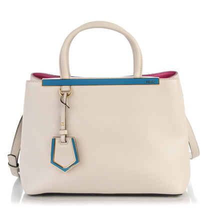 Fendi Vitello Dolce Century Petite 2Jours Tote Grigio Polvere Ciclamino 1 of 9