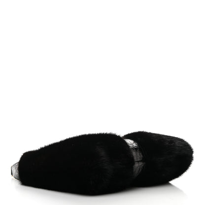 Gucci Mink Fur Crocodile Dionysus Hobo Black 4 of 11