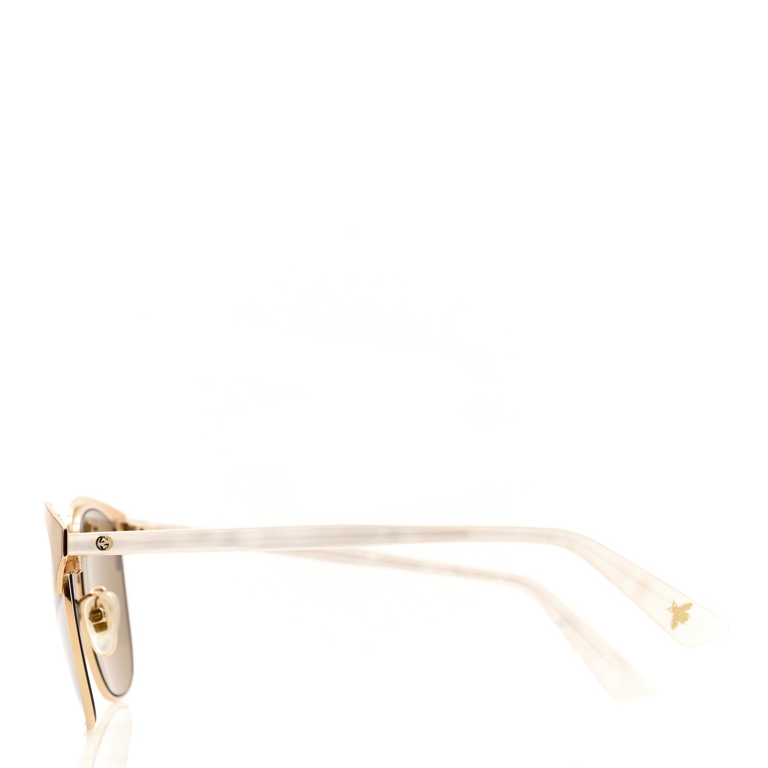 Gucci Round Metal Sunglasses GG0244S Gold 3 of 7