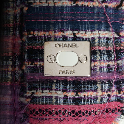 Chanel Tweed Jumbo Double Flap Pink 6 of 8