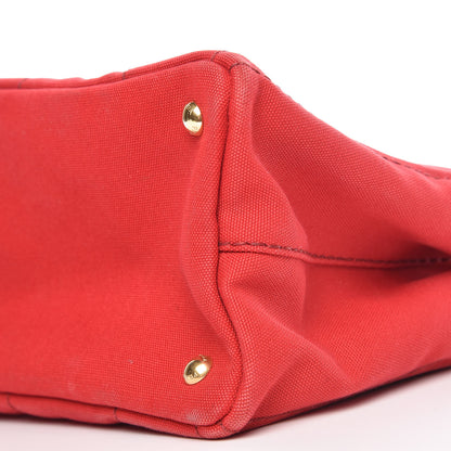 Prada Canapa Small Logo Tote Rosso Talco 23 of 23