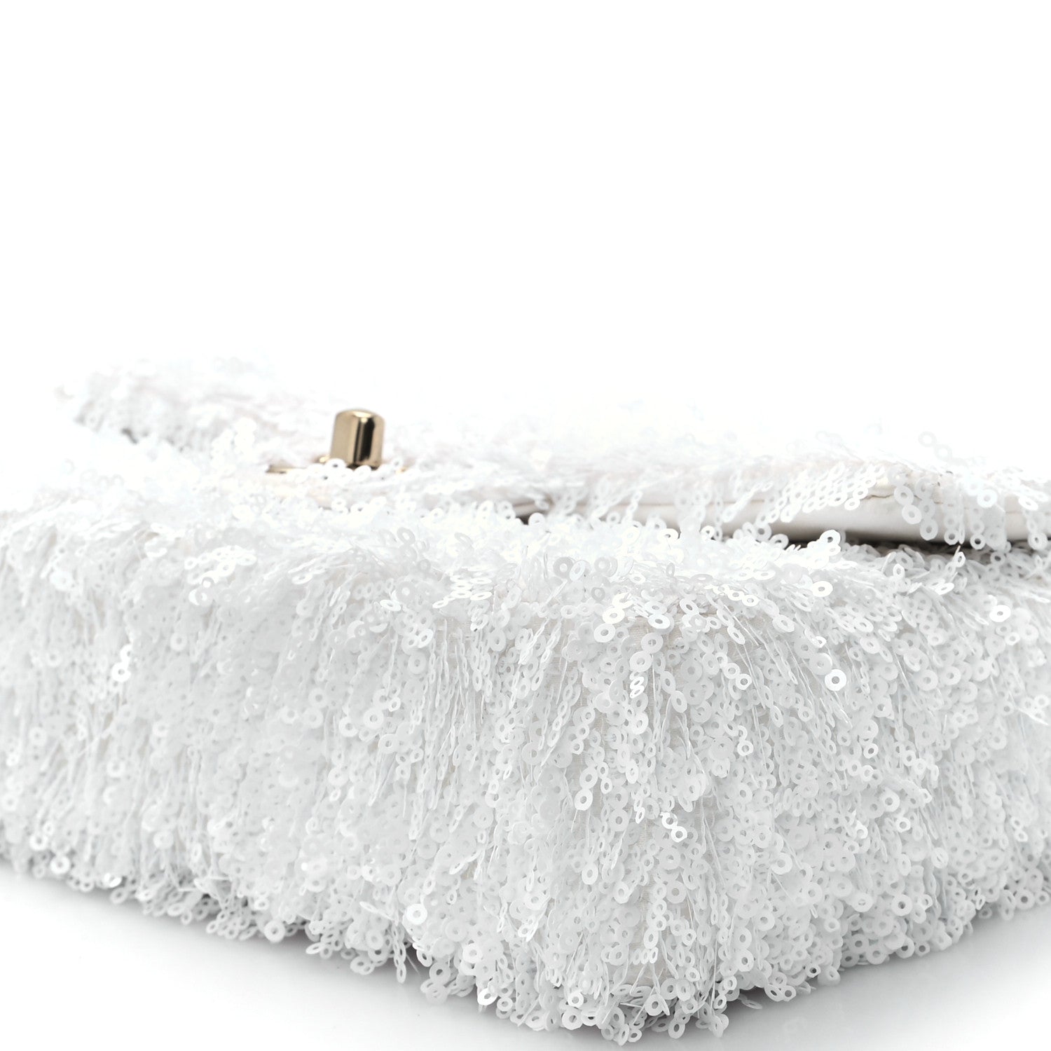 Chanel Sequin Mini Rectangular Flap White 10 of 11