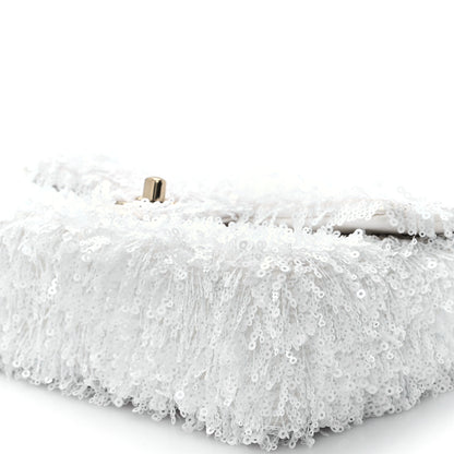Chanel Sequin Mini Rectangular Flap White 10 of 11