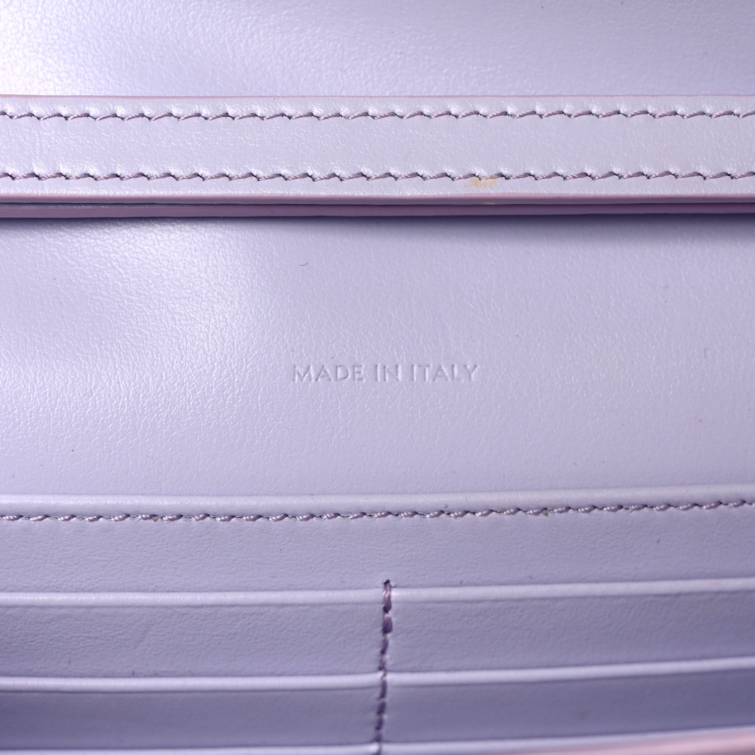 Celine Shiny Calfskin Triomphe Margo Wallet on Chain Light Lavender 7 of 9