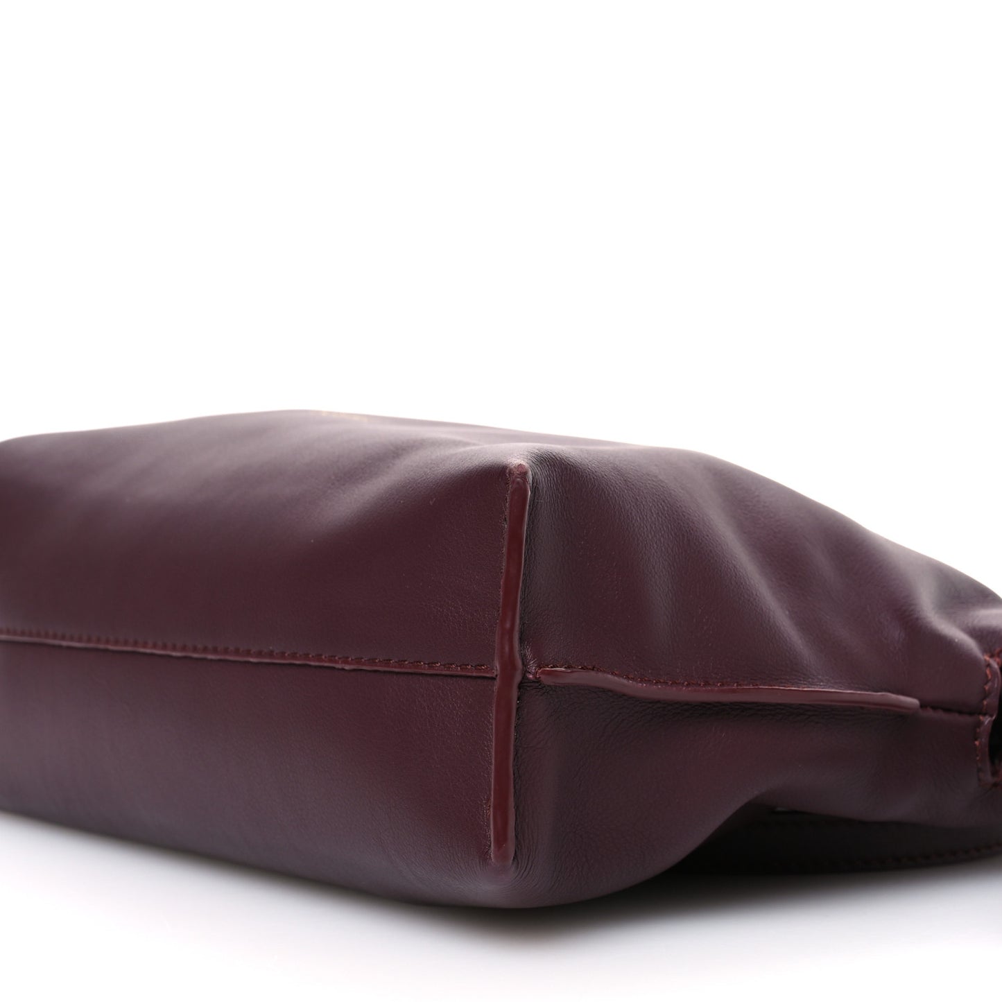 Calfskin Mini Flamenco Knot Clutch Dark Burgundy