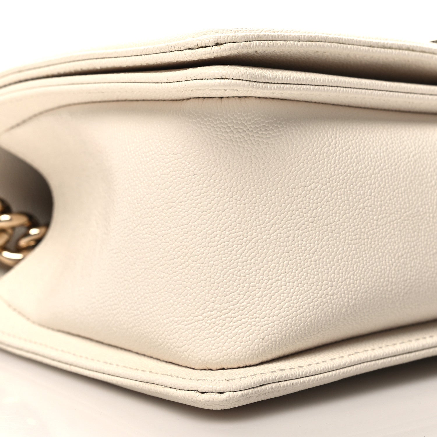 Chanel Caviar Quilted Medium Boy Flap White 9 of 11