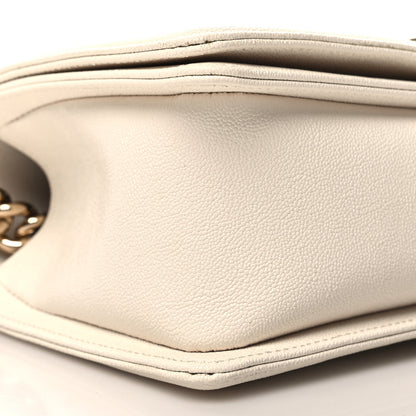 Chanel Caviar Quilted Medium Boy Flap White 9 of 11