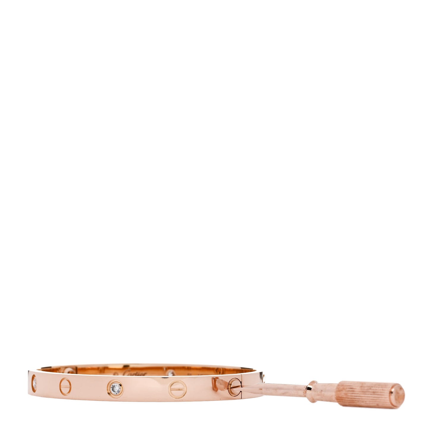 18K Pink Gold 4 Diamond LOVE Bracelet 18