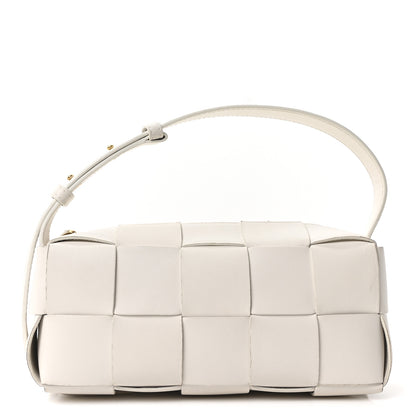 Bottega Veneta Lambskin Maxi Intrecciato Small Brick Cassette Bag White 1 of 10