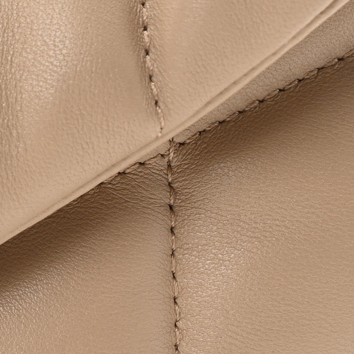 Lambskin Quilted Toy Loulou Puffer Monogram Chain Satchel Dark Beige
