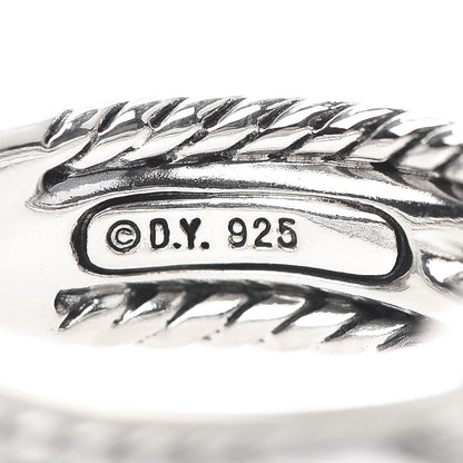 David Yurman Sterling Silver Diamond X Crossover Ring 49 4.75 5 of 5