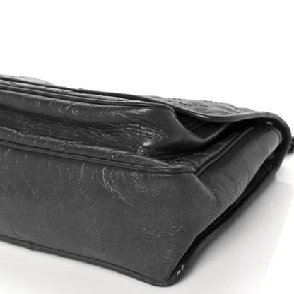 Saint Laurent Crinkled Calfskin Matelasse Monogram Medium Niki Chain Satchel Fog 5 of 13
