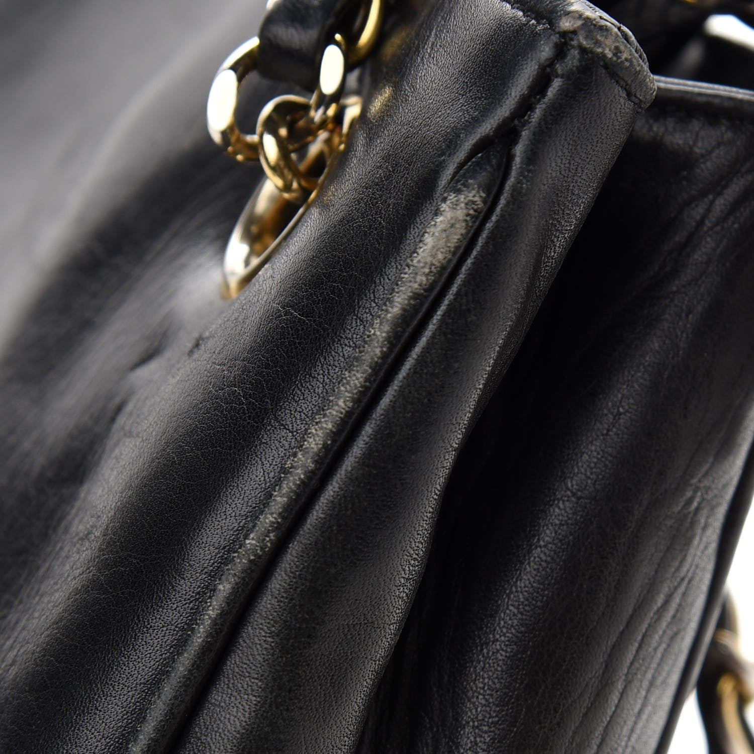 Chanel Lambskin Quilted Shopping Tote Black 13 of 14