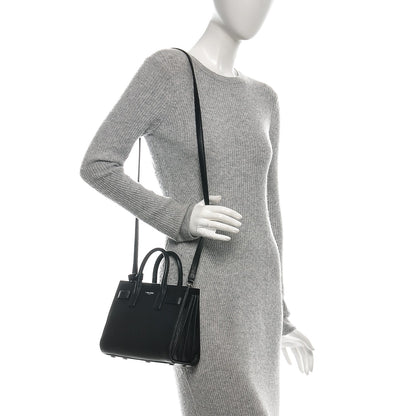 Saint Laurent Grained Calfskin Nano Sac De Jour Black 2 of 7