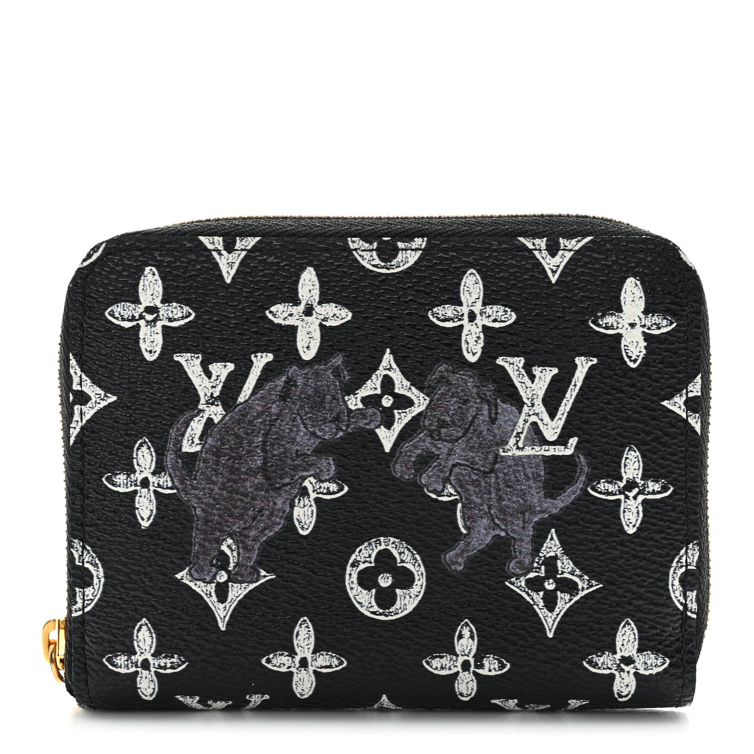 Louis Vuitton Catogram Zippy Coin Purse Black 1 of 8