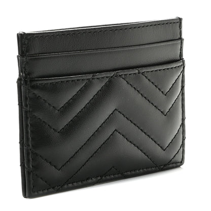 Gucci Calfskin Matelasse GG Marmont Card Holder Black 3 of 8