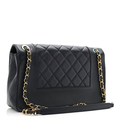 Chanel Sheepskin Quilted Vintage Mademoiselle Flap Navy 4 of 13